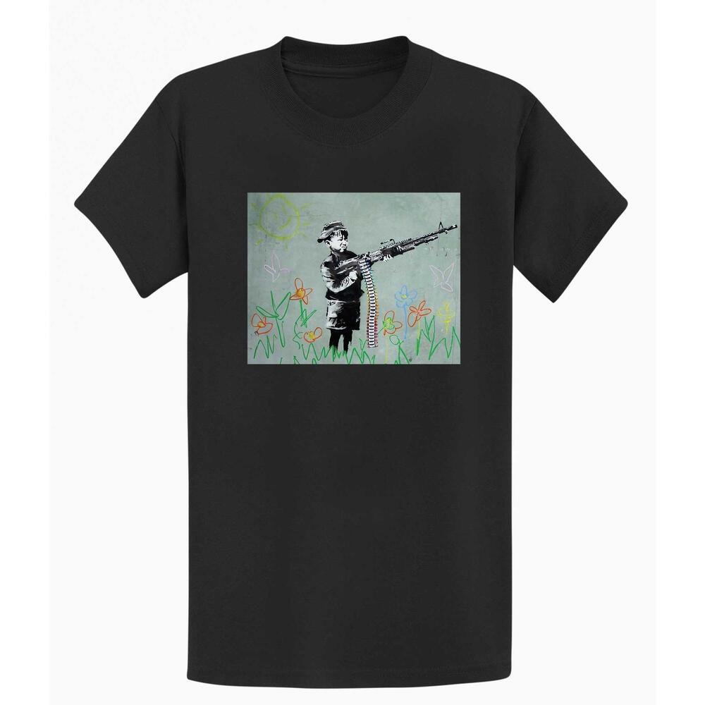 Boy With Machine Gun Tshirt